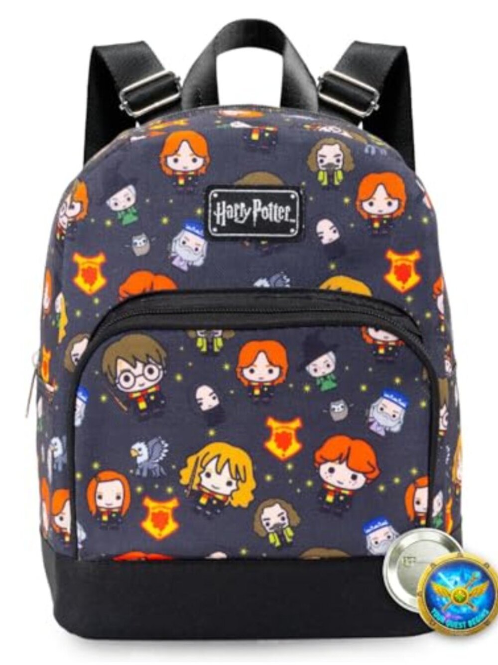 Harry Potter Mini Backpack 10" Woven Small Bag Adjustable Straps Front Pocket
